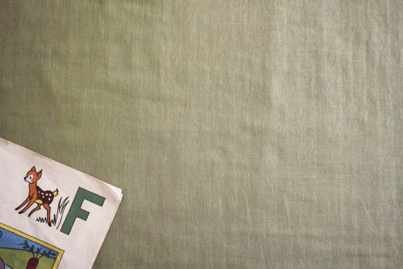 JCコットンダブルガーゼ　キャロル<br />
ティーグリーン